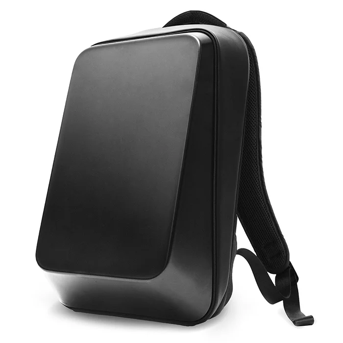 Black Xiaomi BEABORN, черный рюкзак, стереоскопический, 5,6 дюймов, для ноутбука, на ремне, водонепроницаемый, жесткий, сумка для багажа, задняя Сумка, деловая сумка - Цвет: Black