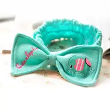 Лента для волос, Бабочка, кролик, сверхтонкое волокно, слон, резинки для волос, милые эластичные одноцветные головные уборы для девочек, аксессуары для волос