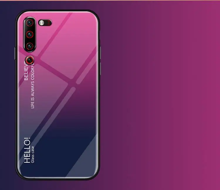 Для lenovo Z6 Pro Lite чехол модный жесткий закаленное стекло роскошный градиент задняя крышка чехол для lenovo Z5S Z6lite Z6Pro чехол для телефона