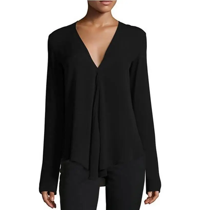 style3 Женские Большие размеры 5XL 6XL Свободные повседневные шифоновые блузки женские Летние черные однотонные с коротким рукавом Элегантные Топы Рубашки Блузы - Цвет: style3