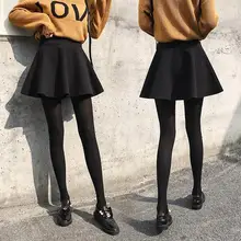 Vieruodis юбка-карандаш с высокой талией, черная офисная юбка, повседневная плиссированная, осенняя зимняя мини-юбка в стиле ампир