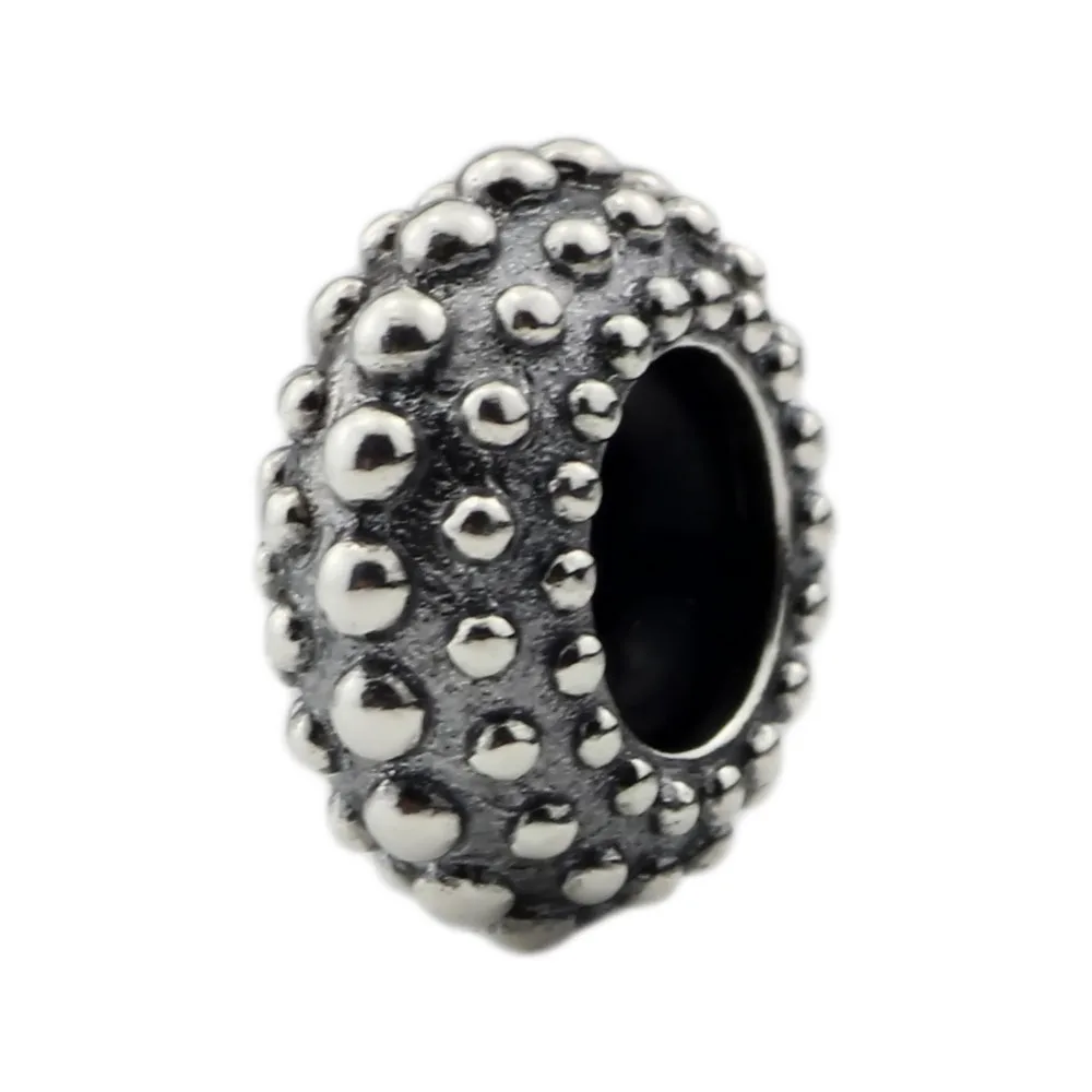 

1pcsAuthentic 925 Sterling Silver European Style circle dot spacers Stopper Bead Charm Fit European Troll Bracelet Jewelry