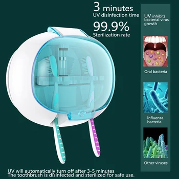 

Children's UV Toothbrush Disinfection Box Portable Electric Toothbrush Box Can Be Wall-mounted