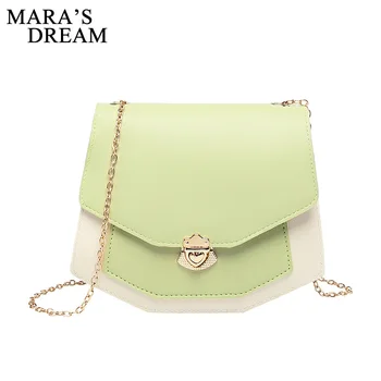 

Mara's Dream 2019 New Solid Color Fashion Versatile Hit Color Small Square Bag Heart-shaped Lock Buckle Shoulder Slung Handbag