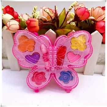 

1PC Butterfly Crown Shape Pretend Play Cosmetics Kit Toys Girls Makeup Tools Set Simulation Lipstick Girls Makeup Set