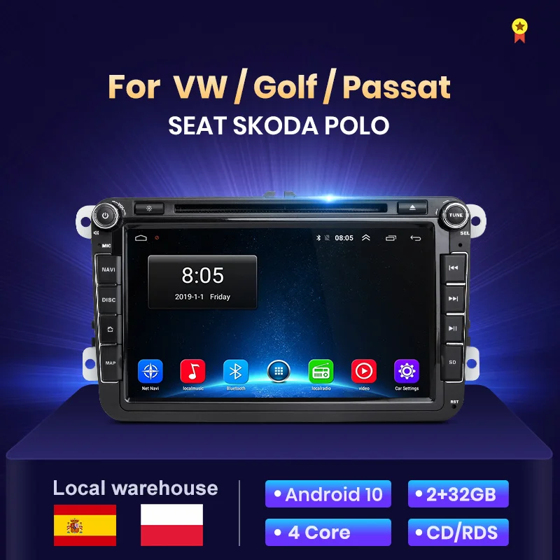 Junsun 9‘’ 2+32GB multimedia DSP radio 2 din android For Skoda/Seat/VW/TOLEDO/POLO/GOLF 5 6 Sharan GPS Navegacion BT RDS | Автомобили