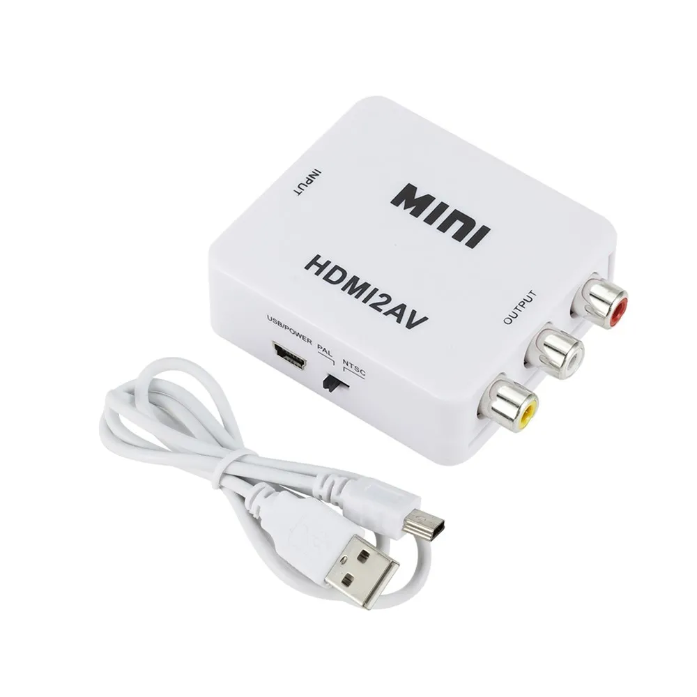 HD 1080P HDMI к RCA AV/CVBS адаптер мини HDMI2AV видео конвертер коробка для PS3 Видеомагнитофон