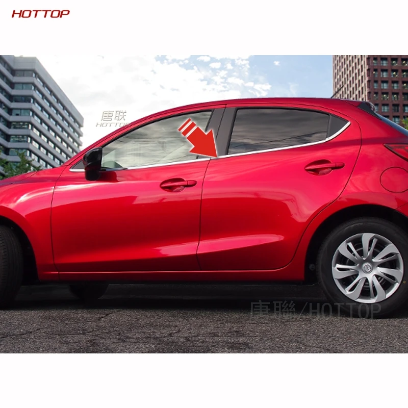 Аксессуары для Mazda 2 Demio 2015 2016 DJ DL Mazda2 оконная отделка из нержавеющей стали|window
