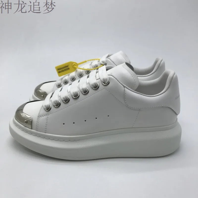

2020 FREE SHIPPING men women flat shoes spring autumn running jogging walking casual platform sneakers metal head