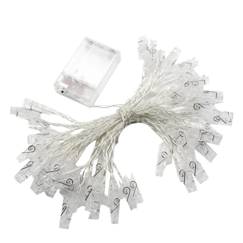 

LED Garland Card Photo Clip Led String Fairy Lights Battery Operated Christmas Garlands Wedding Valentines Decoration