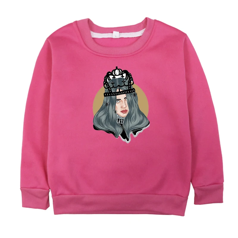Hoodies 5 Осенне-зимние свитшоты для малышей; футболка с круглым вырезом для маленьких девочек и мальчиков; топы с длинными рукавами и принтом Billie Eilish; толстовки; уличная одежда - Color: Hoodies 5