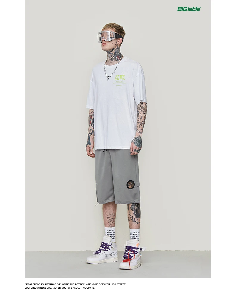 BIG LABLE Men's Brand Casual Shorts New Style Fashion Men Short Men Hot Sale Casual Beach Shorts Elastic Waist Shorts 9364S