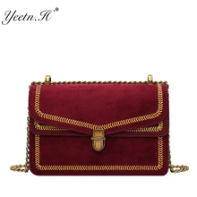 Женские кожаные сумки через плечо с эффектом потертости, сумка через плечо с цепочкой, женские роскошные сумки и кошельки для путешествий