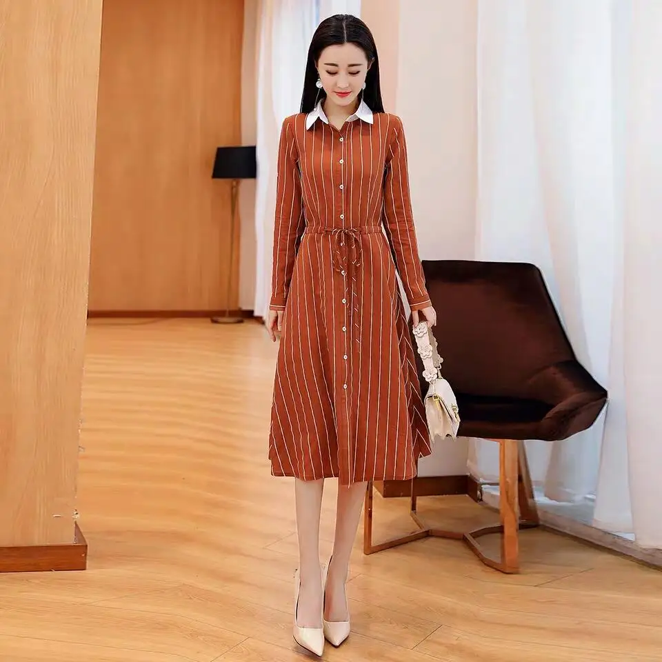 The new summer show thin belly tall waist dress