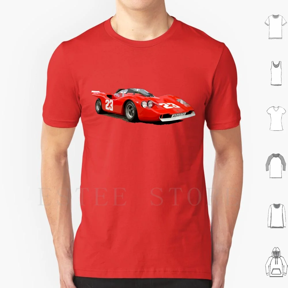 Abath 2000 Sport Spider T Shirt Diy Big Size 100% Cotton Racing Retro Racing Abarth 2000 Vintage Racer Motorsport Race Car