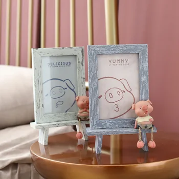 

Korean Style Cute Piggy Photo Frame Picture Frames Wall Photo Frame Creative 3 Colors Available 18.5x24cm 6 inch