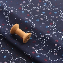 Тибетская синяя шифоновая ткань с цветами