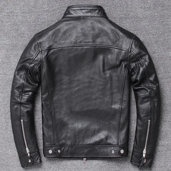 

Genuine Jacket Men Clothes 2020 Cowhide Coat Motorcycle Real Cow Leather Jackets Spring Autumn Coats 094Hei KJ3192