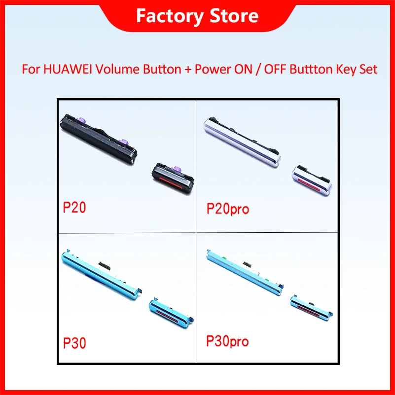 

1PCS For HUAWEI P20 P20 PRO P30 huawei P30 pro SIde Volume Button + Power ON / OFF Buttton Key Set Replacement Part