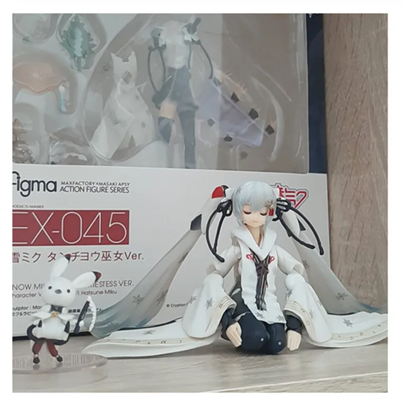 Cena 15CM Figma 045 rysunek EX 045 śnieg Hatsune Miku, dźwig samochodowy kapłanka wersja figurki zabawka lalka prezent