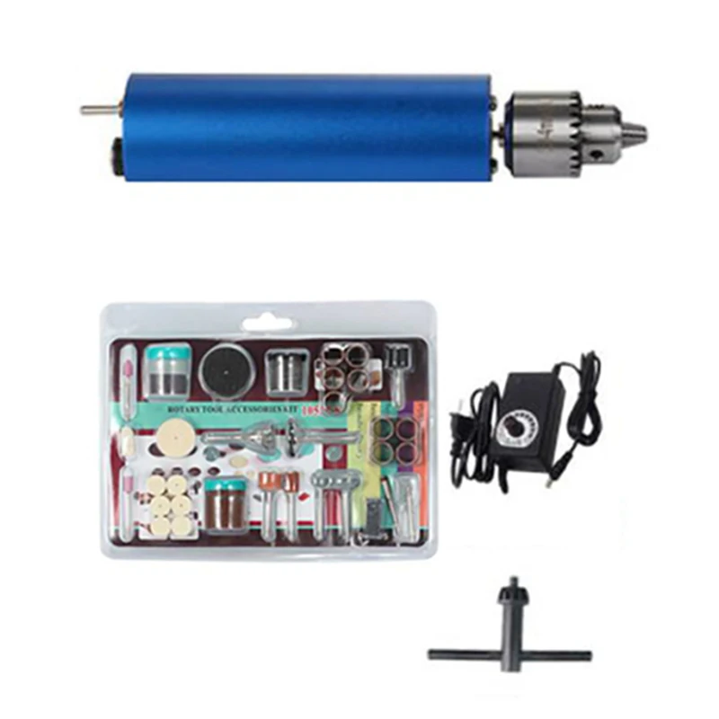 US Plug Adjustable Electric Hand Drill DC3V-12V Motor Press Drilling Compact Set 0.3-4mm Chucks DIY Tools Portable Promotion | Инструменты