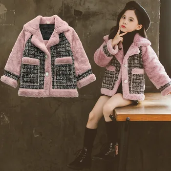 

Girls Plus Thick Coat Autumn Winter 2019 New Fashion Wool Girl Clothes Teenager Parkas Jacket and Coats Toddler Clothes