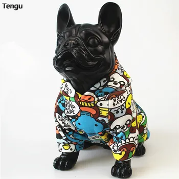 

Bulldog clothesgraffiti animal monkey bear various animal prints hoodie clothes dog fashion clothes wind vane dog sweatshirt