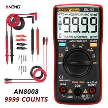 ANENG AN8008 multimetr cyfrowy 9999 zlicza tranzystor True RMS Tester rm409b Auto elektryczne testery mierniki napięcia kondensatora