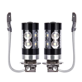 

For Car motor 100W High Power Xenon SMD LED Car Head Light Fog Light Bulb DRL Day Time Running Lamp Driving Light 2Pcs
