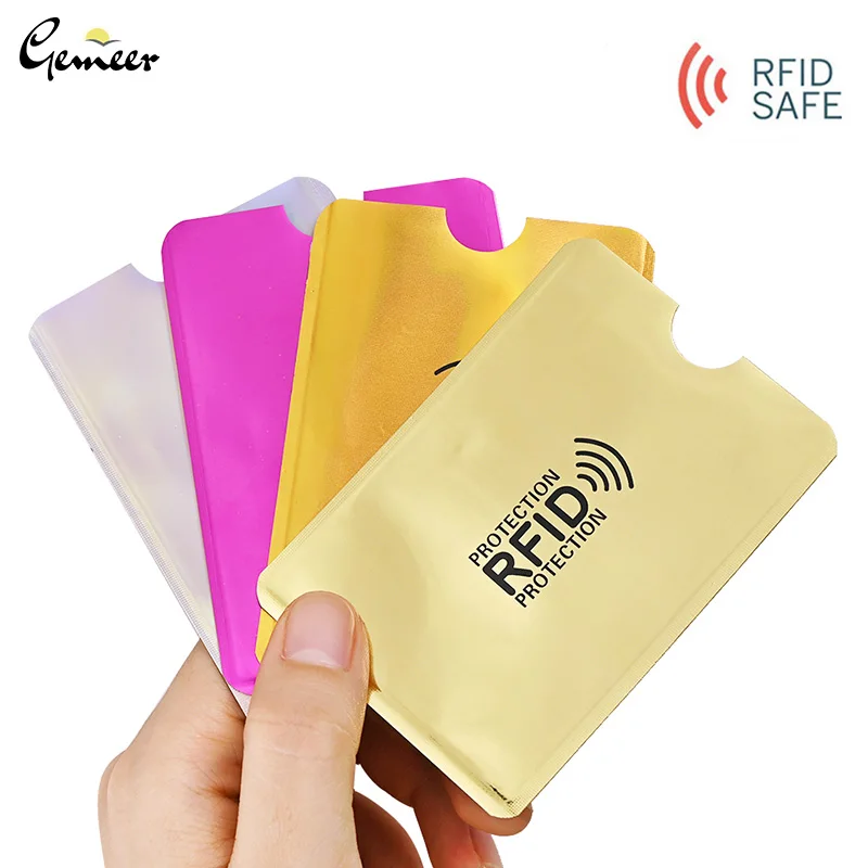 5 шт./компл. Анти Rfid Бумажник Блокировка считыватель Блокировка банк держатель для карт Id банковская карта чехол Защитная крышка металлический кредитной карты NFC держатель