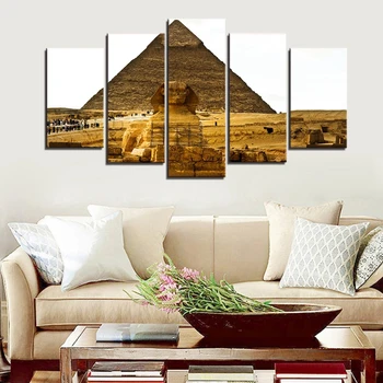 

diamond Rhinestone mosaic Sphinx Ancient Egypt Pyramid Pharaoh Pictures Customized 5 pcs set diamond painting embroidery decor