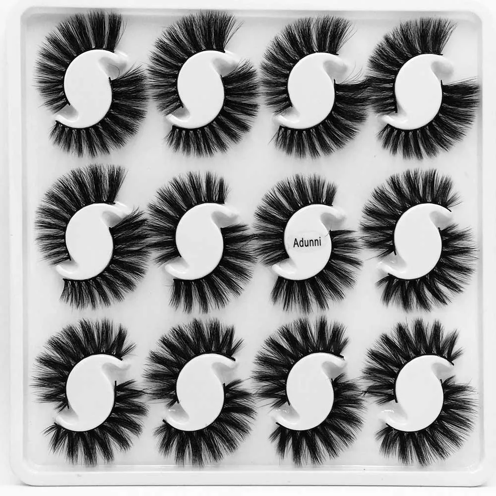 SEXYSHEEP 12 pairs 20mm natural 3D false eyelashes fake lashes makeup kit Mink Lashes extension mink eyelashes maquiagem - Цвет: Adunni