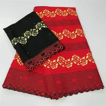 

2020 latest popular Dubai Style African cotton fabric High quality embroidered 5 + 2 yards/set swiss lace fabric! LYF20392