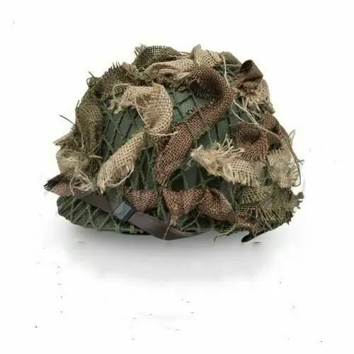 Military helmet netting Ww2 WWII Us Army Infantry Camouflage Helmet Netting And Burlap Camouflage MILITARY War Reenactments