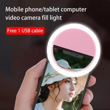 USB Charge LED Selfie Ring Light for Iphone Supplementary Lighting Selfie Enhancing Fill Light for Xiaomi Phone Ring Light