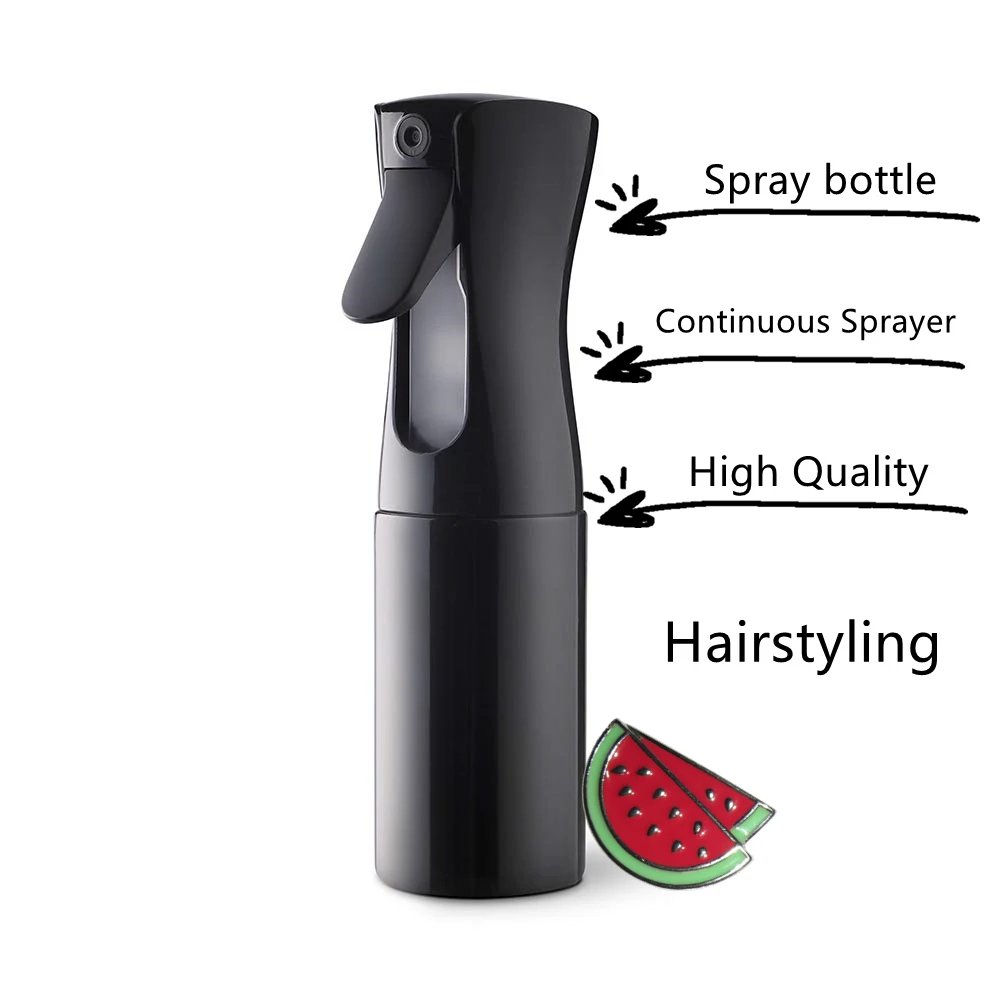 Rociador de cabello continuo de alta calidad, botella pulverizadora Ultra fina, sin hélices para estilismo, nebulización, salón