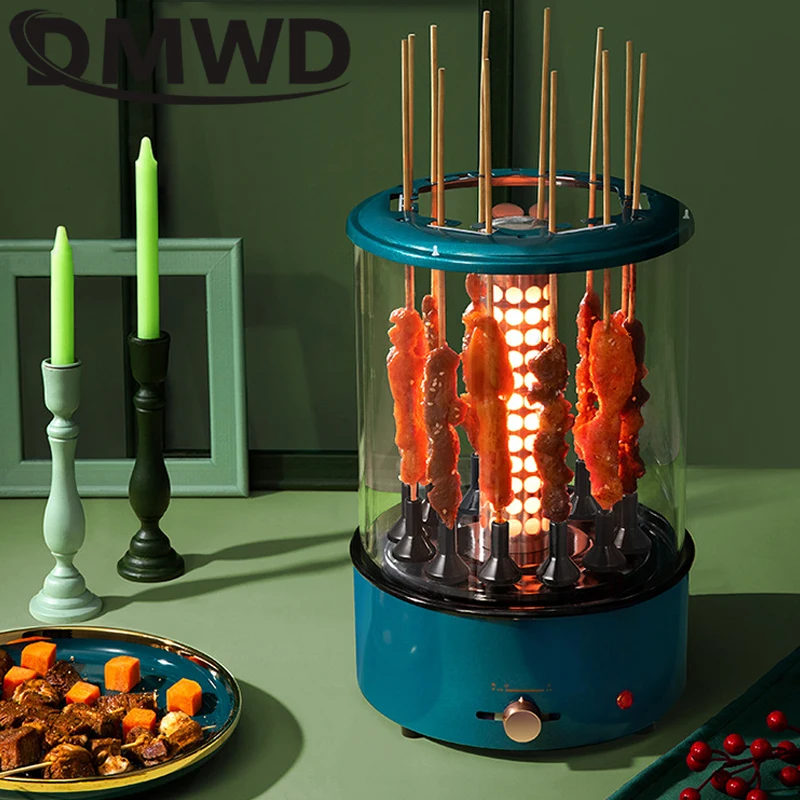 Automatic Revolving Vertical Grill Smokeless Barbecue BBQ Kebab Rotary Machine Rotisserie Roast Domestic Mutton Lamb Skewer Oven 2