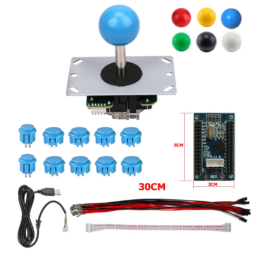 Racd300 Diy Arcade Joystick 5pin Kits 8 Way Joystick Buttons Usb