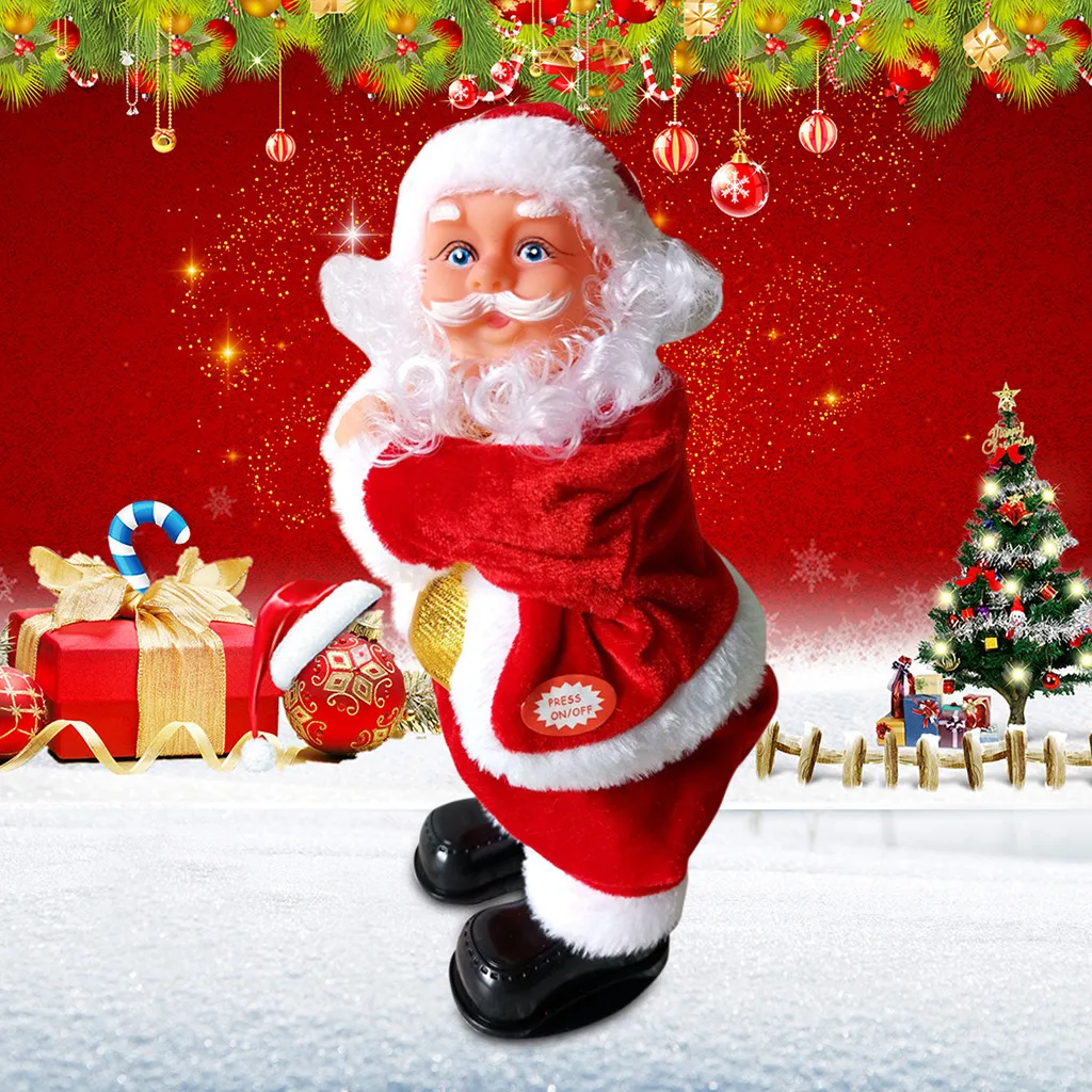 Музыкальная игрушка Санта-Клаус, электронные игрушки для детей, музыкальный Санта-Клаус, электрическая игрушка, украшение для дома, украшения, подарок