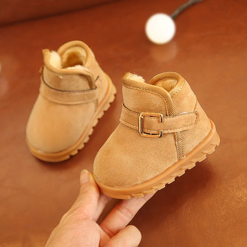 2019 зимние детские короткие ботинки для мальчиков и девочек 1 год плюшевая теплая