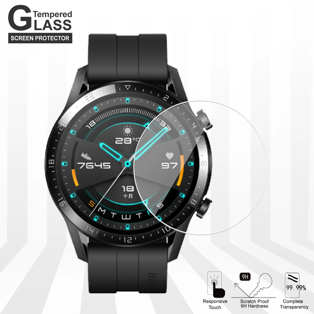 Для умных часов Huawei Watch GT 2 Porsche Pro 46 мм 2e защита экрана из закаленного стекла