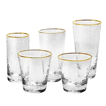 

Wine Glass Mug Creative Coffee Mug Tea Beer Drinking Glass Cup Double Bottom Mug Transparent Whiskey Wine Glasses Drinkware