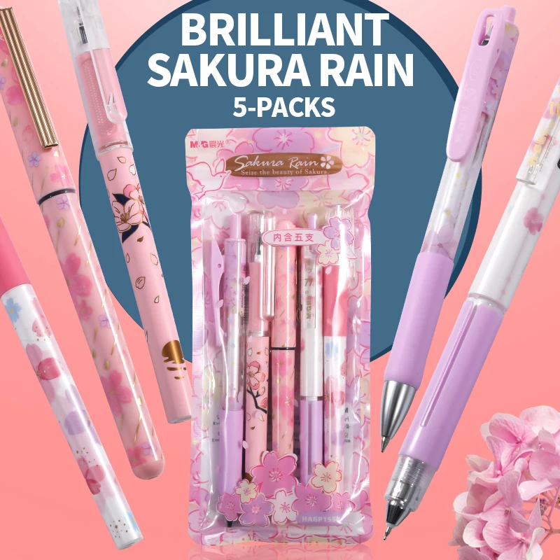 Romantic Japanese Sakura Flower Gel Pen Cute Pen Set Cherry 