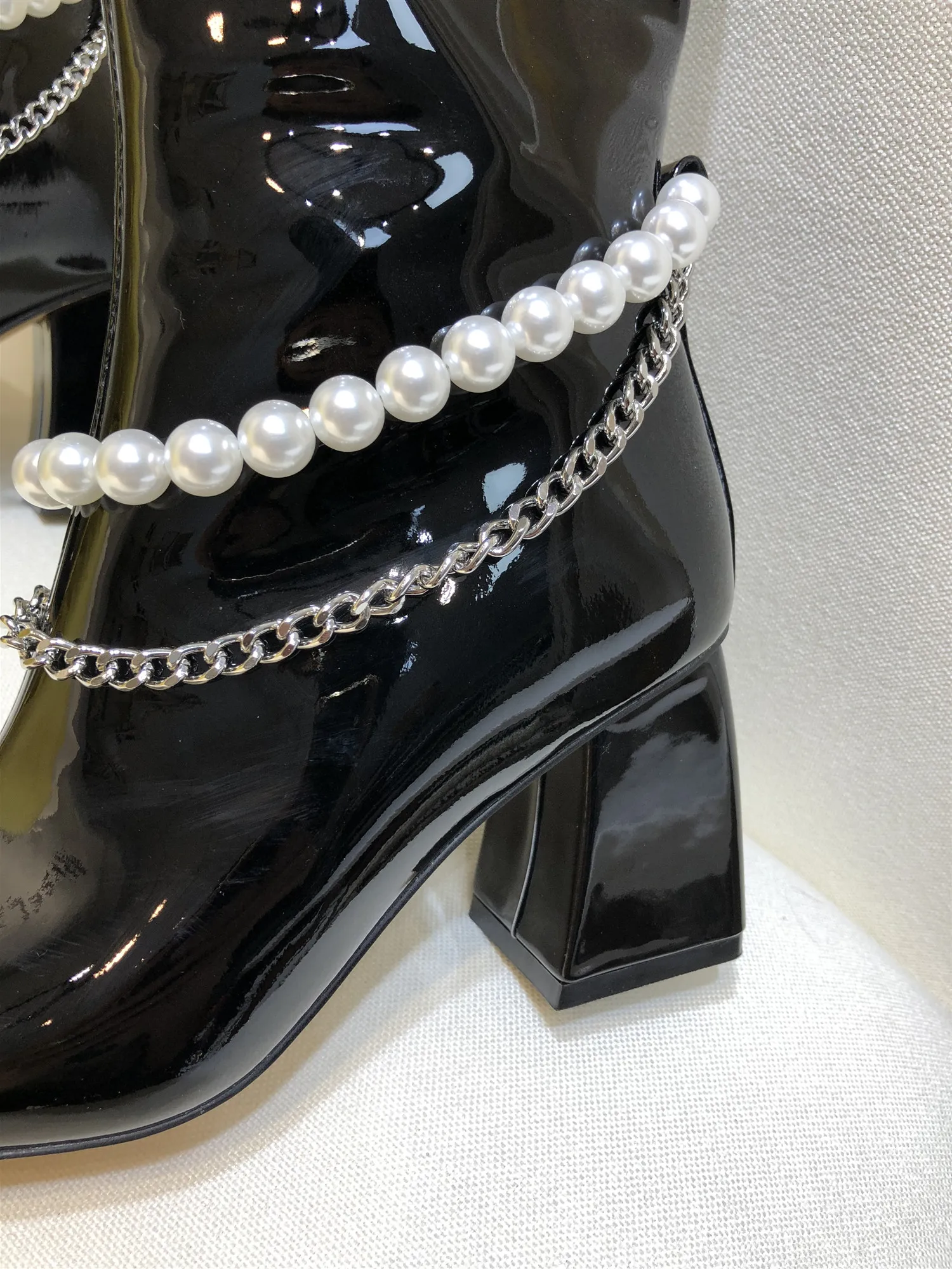 Botines Mujer/Сапоги до колена на высоком каблуке; Botas Mujer; сапоги с отделкой бисером; женская кожаная Роскошная обувь; Bota Feminina; женская обувь; zapatos De Mujer