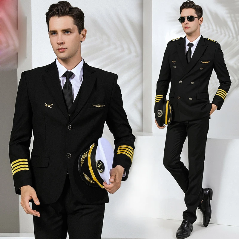 国際航空会社の制服スーツジャケット パンツ中国国際航空パイロットの服男性セキュリティスーパーバイザーマネージャープロのスーツ Military Aliexpress
