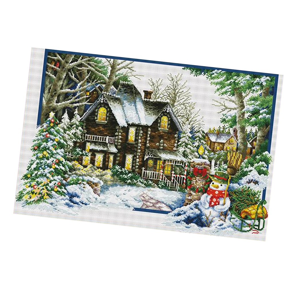 Winter Штамп набор для вышивки крестом 11CT вышивальный материал посылка-Сезоны пейзаж - Цвет: Winter