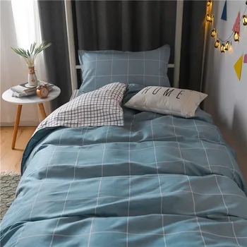 

Bed Sheet Quilt Denim Bedding Kit College Students Dormitory Beddings Three-Piece Set Girls Single Dormitory Bunk Bed