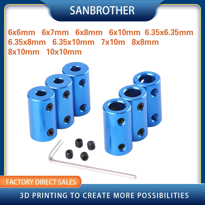 1pc D14L25 Aluminum Alloy Coupling Bore 6*6mm 6.35*8mm 8*10mm 3D Print Part Blue Flexible Shaft Coupler Screw Part Stepper Motor 5mm 8mm aluminum alloy coupling bore 3d printer parts blue flexible shaft coupler screw stepper motor flexible shaft coupler