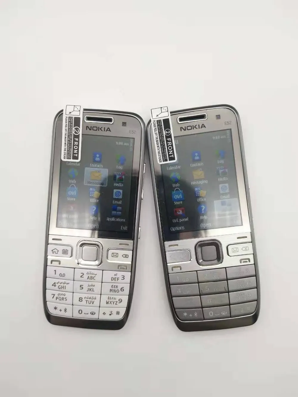 E52 Nokia E52 wifi gps JAVA 3g разблокированный мобильный телефон трубка Русский Арабский Иврит Клавиатура Телефон Восстановленный