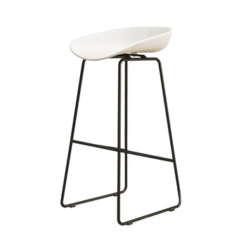 

Nordic Bar Chair Iron Art Black Bar Stool Modern Simple Home Back High Chair Creative Personalized Bar Chair